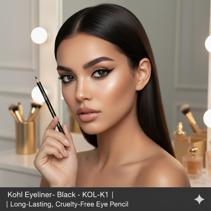 Kohl Eyeliner – Black – KOL-K1 | Long-Lasting, Cruelty-Free Eye Pencil