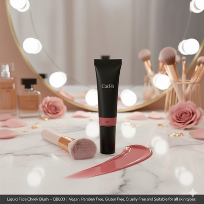 Liquid Face Cheek Blush - Pinch - QBL03 | Vegan, Paraben Free, Gluten Free, Cruelty Free and Suitable for all skin types