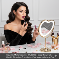 Liquid to Matte Lipstick – Mulberry (LML15) | Deep Berry Matte Lipstick | Paraben-Free, Gluten-Free, Vegan & Cruelty-Free