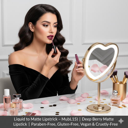 Liquid to Matte Lipstick – Mulberry (LML15) | Deep Berry Matte Lipstick | Paraben-Free, Gluten-Free, Vegan & Cruelty-Free